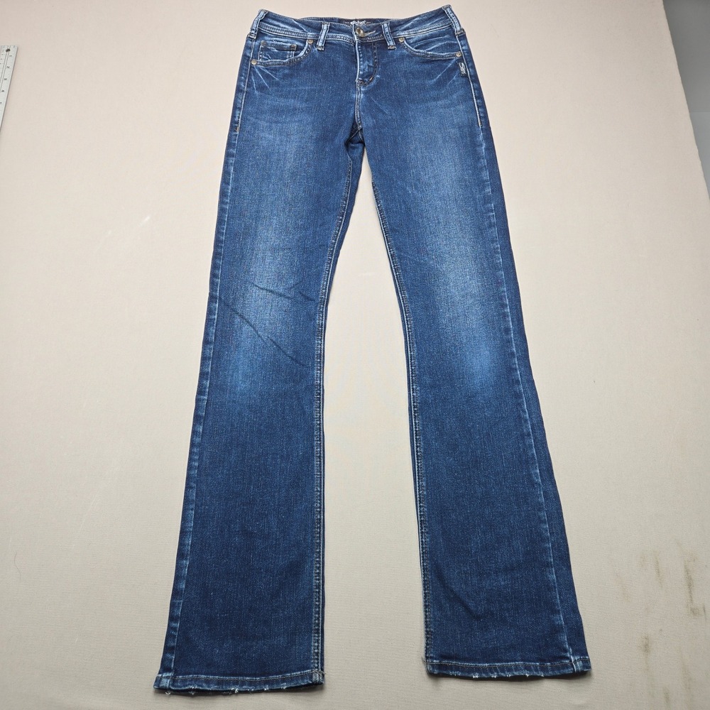 Silver Jeans Co Avery Slim Bootcut Jeans Stretch Blue Denim Women Size W26 L33